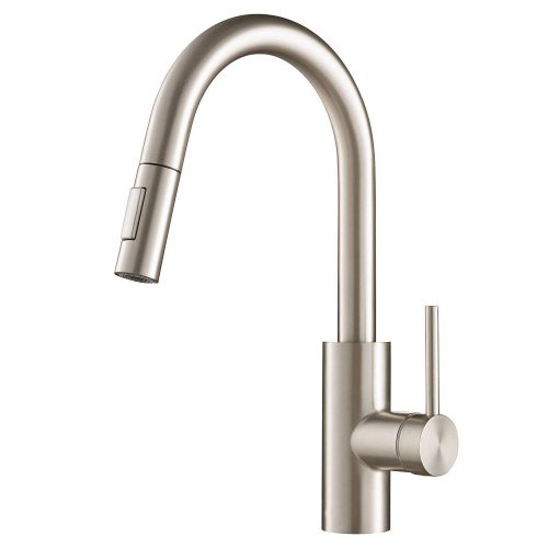 Modern Single Lever Pull Down Kitchen Faucet Spot Free Stainless Steel