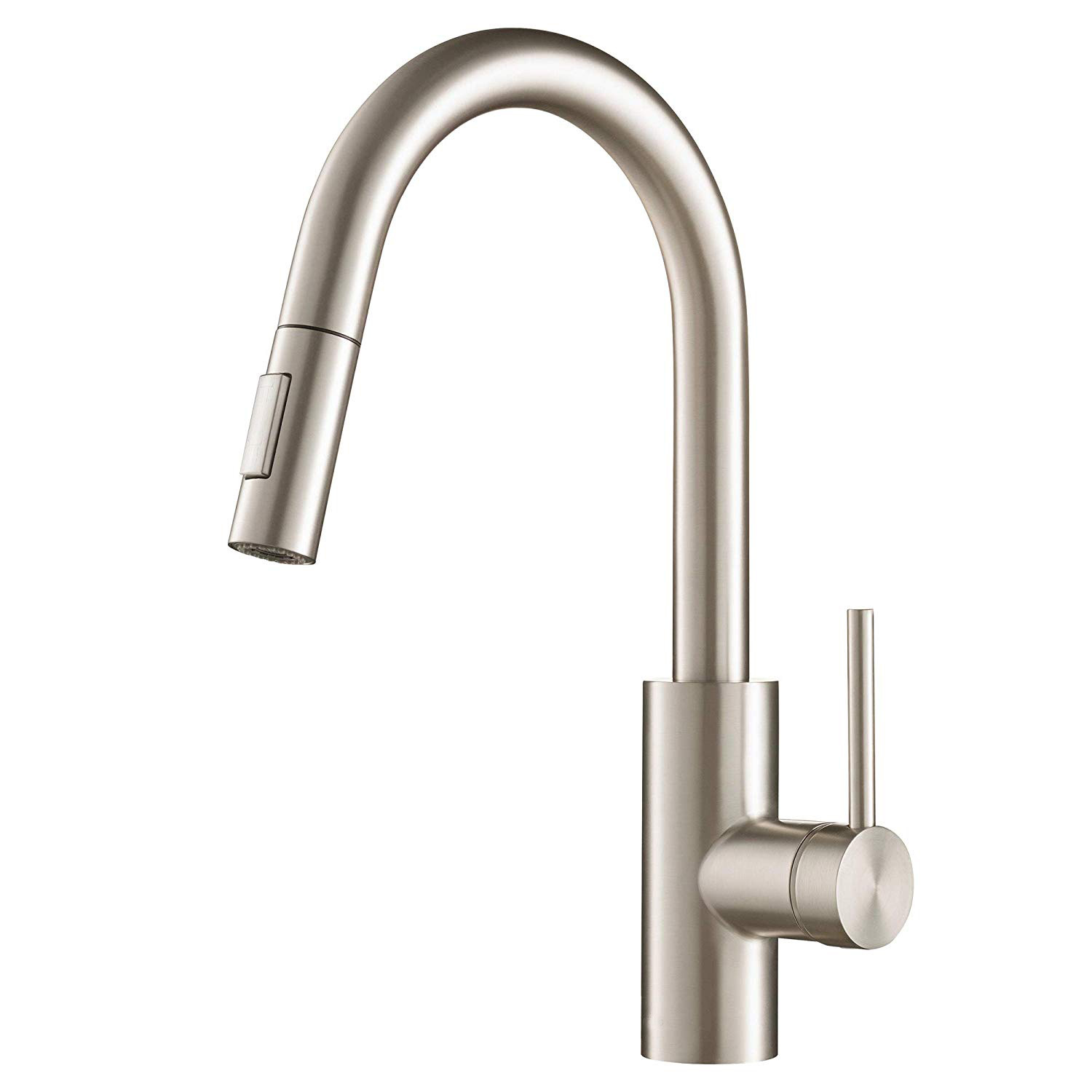 Modern Single Lever Pull Down Kitchen Faucet Spot Free Stainless Steel Awsso Faucet