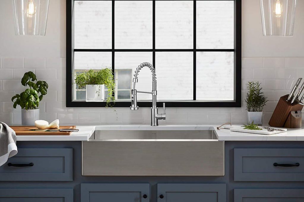 Kitchen Faucets LeadFree Commercial Solid Brass Single Handle Single