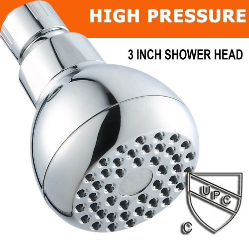 3 Inch Low Pressure Booster Shower Top Nozzle Small Shower Head Hotel Bath Pool Shower Hall Nozzle Water Saving Shower Head Plating Copper Head