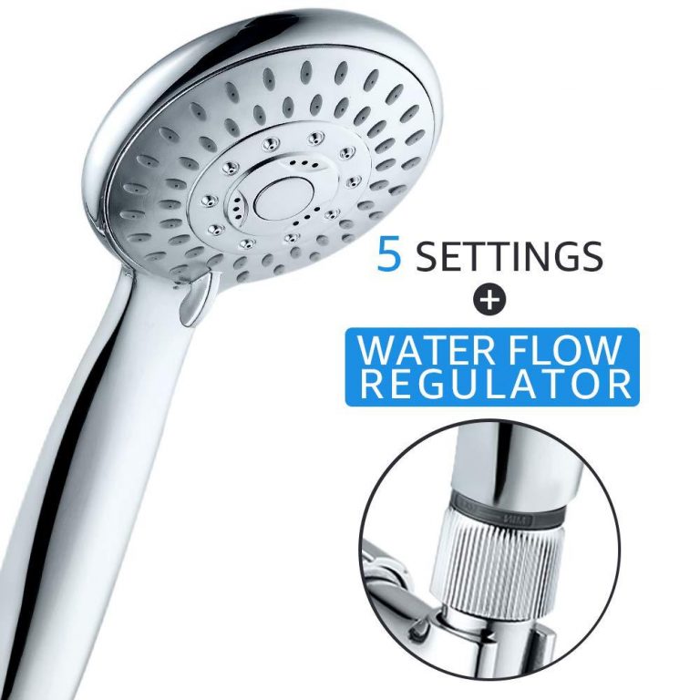 Handheld Shower Head with Flow Regulator, Easy to Control Water