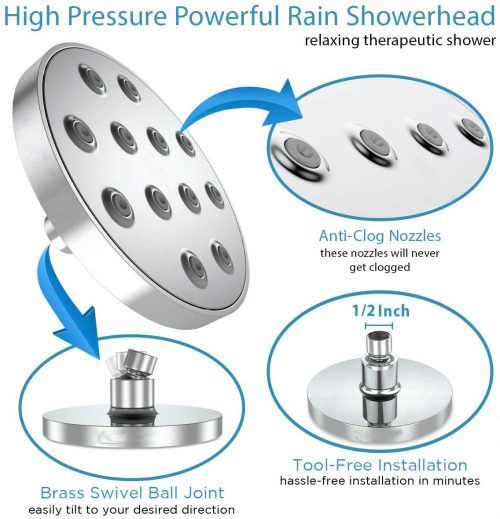 6″ POWER Rain Shower Head