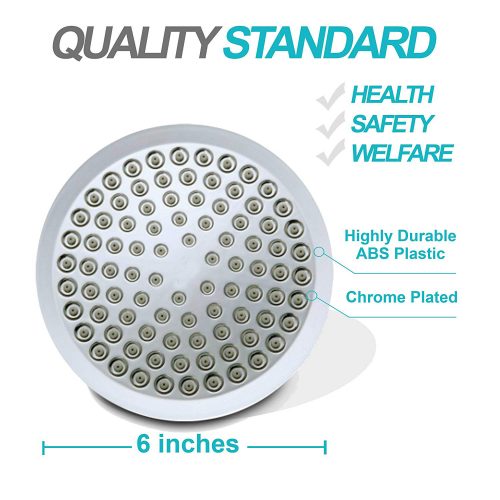 Shower Head – High Pressure Rain – Luxury Modern Chrome Look – Easy Tool Free Installation – The Perfect Adjustable Replacement For Your Bathroom Shower Heads