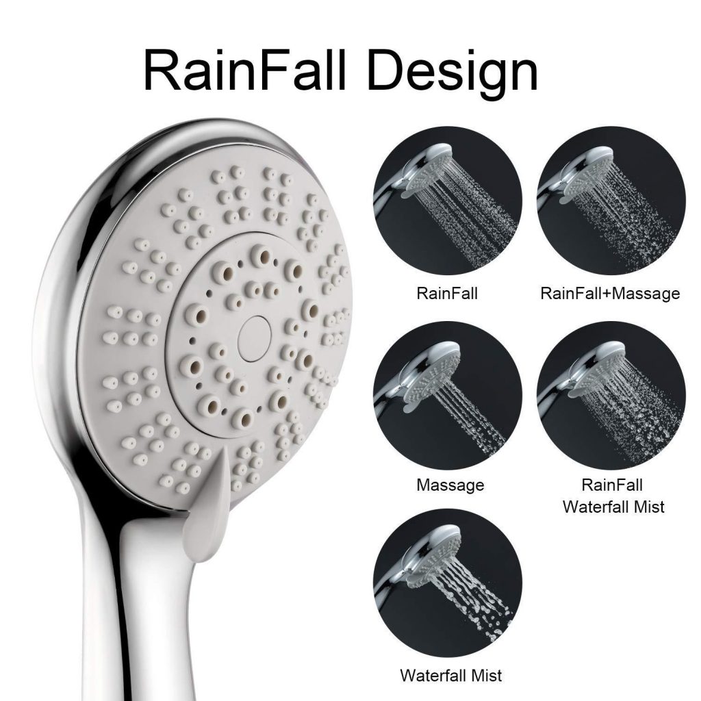 Handheld Shower Head Set Pressurized Multifunction FiveSpeed Water