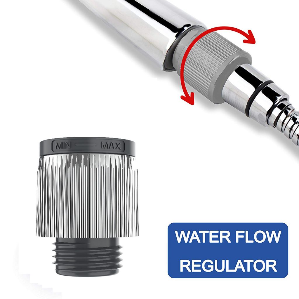 Handheld Shower Head with Flow Regulator, Easy to Control Water