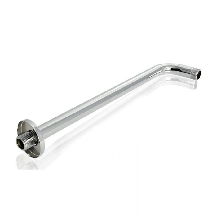 Purelux Extra Long Stainless Steel 16 Inch Replacement Shower Arm with Flange, 