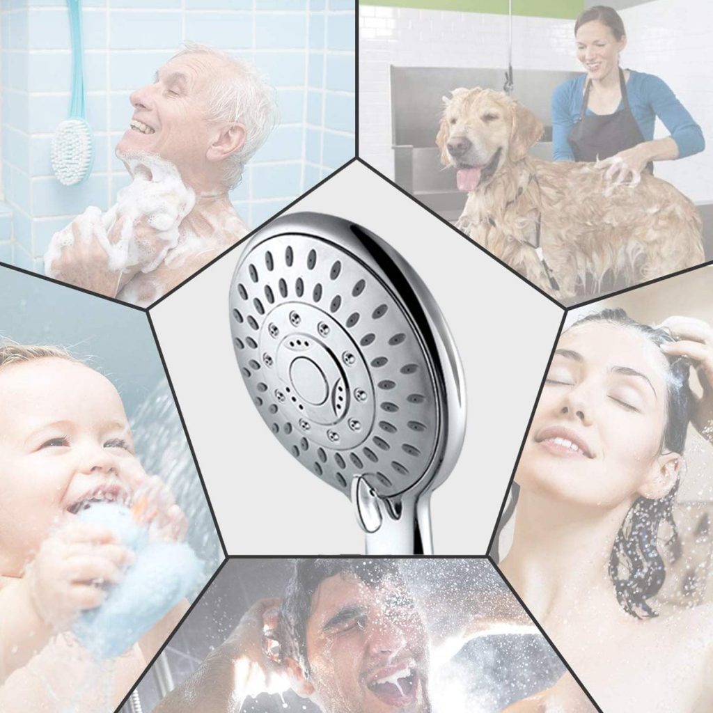 Handheld Shower Head with Flow Regulator, Easy to Control Water ...