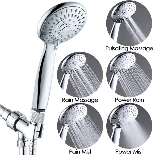 Handheld Shower Head with Flow Regulator, Easy to Control Water