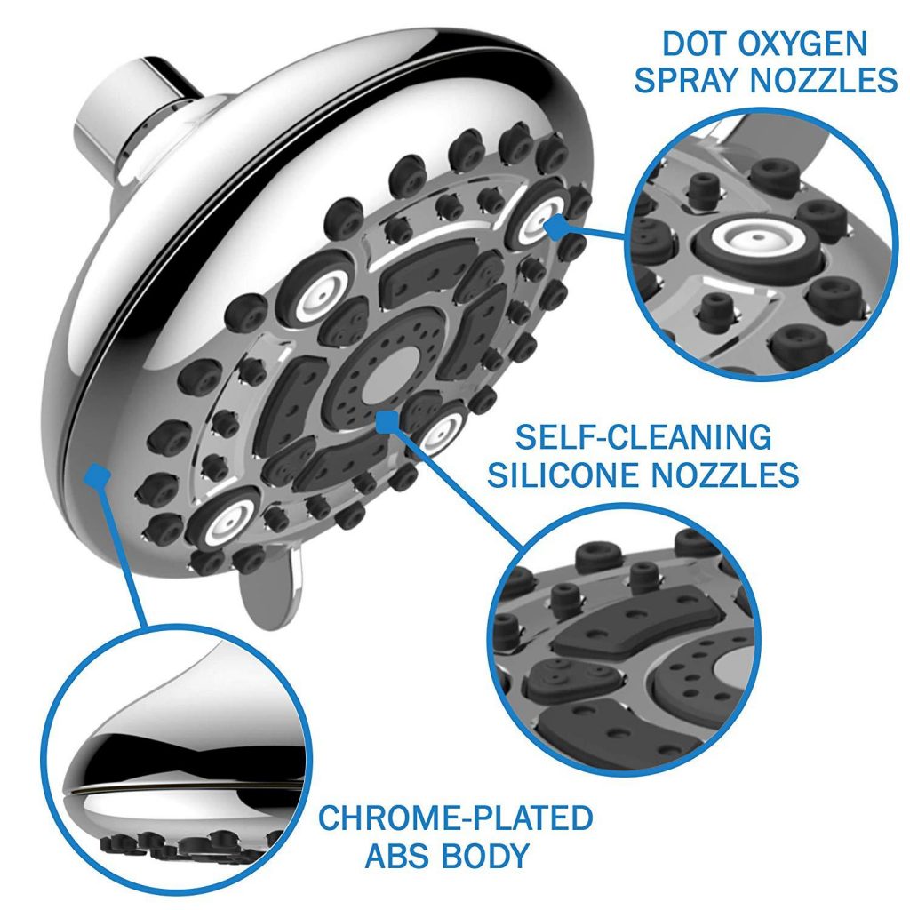 High Pressure Shower Head 6Function Adjustable Shower Head For Low