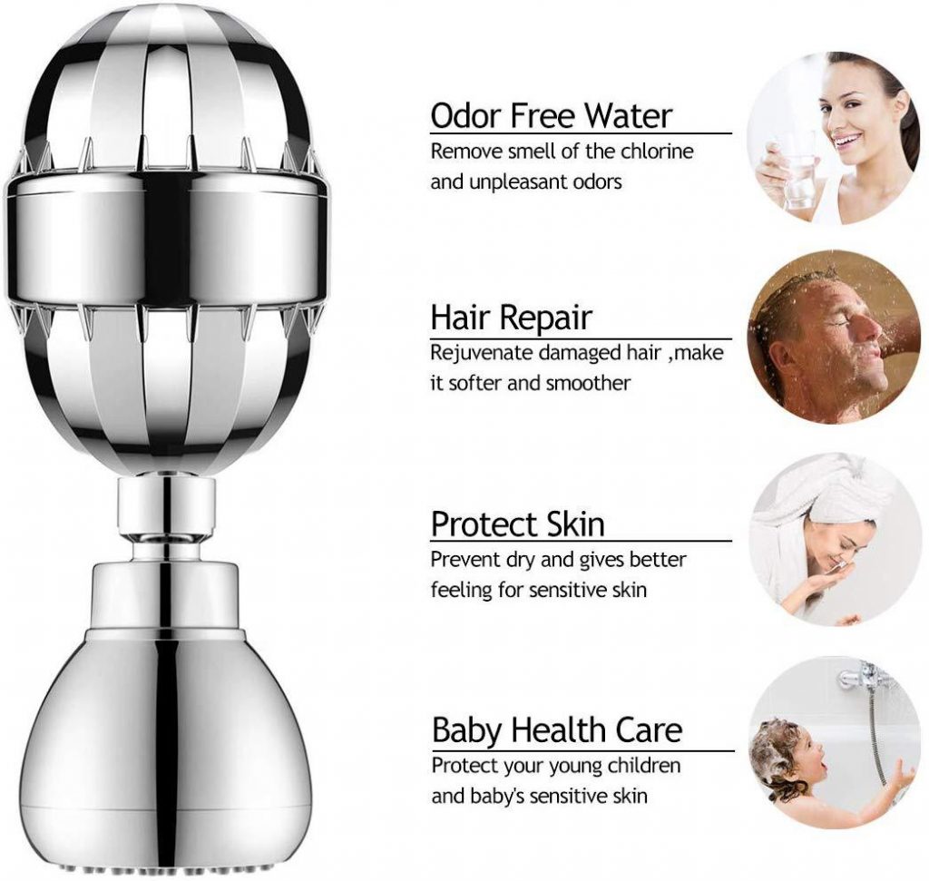 15 Stages Shower Water Filter With Showerhead Removes Chlorine