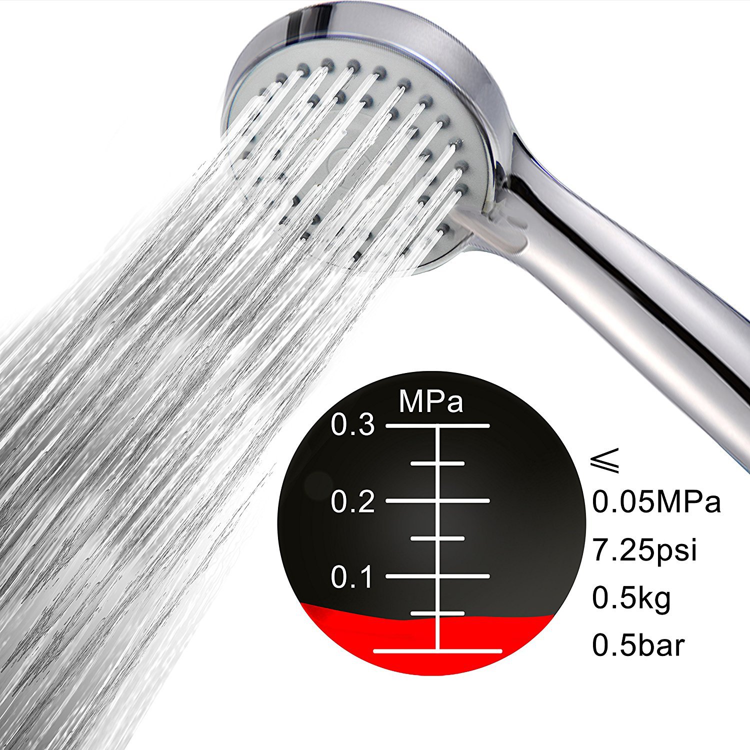 FM_ FJ EE_ Handheld High Pressure Water-saving Bathroom Shower Heads Nozzle Spr 